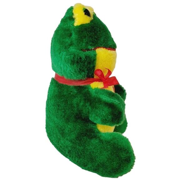 RARE Vintage Shalom Toy Co Frog I Love You 7.5" Plush Stuffed Animal Toy - Picture 4 of 8